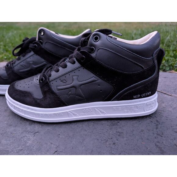 Premiata Midquinnd Timeless Trainers Sz 40 Black Leather Suede Rare $475 6022 - Picture 3 of 10